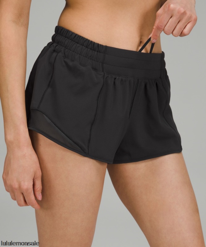 Lululemon Damen DELULU334 | Lululemon Deutschland Black Hotty Hot Low-rise Gefütterter Short 25